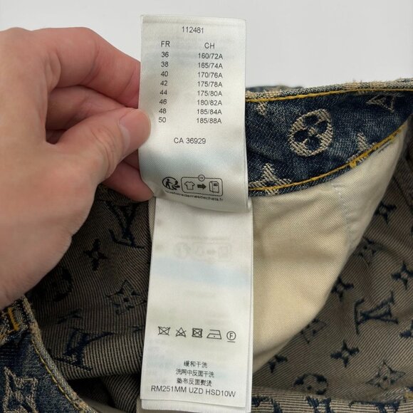 LOUIS VUITTON Monogram Denim Tailored Pants - Picture 8 of 12